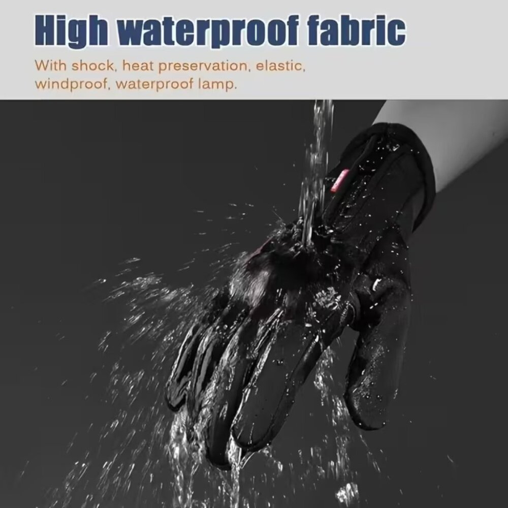 Winter Touchscreen Gloves Blue Windproof Warm Anti-Slip Cycling Driving Outdoor - Picture 10 of 13